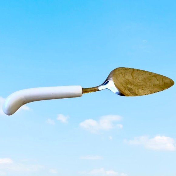 Ceramic Christmas Handle Pie Server 18/8 Stainless Steel Japan Cake Utensil - Picture 8 of 11